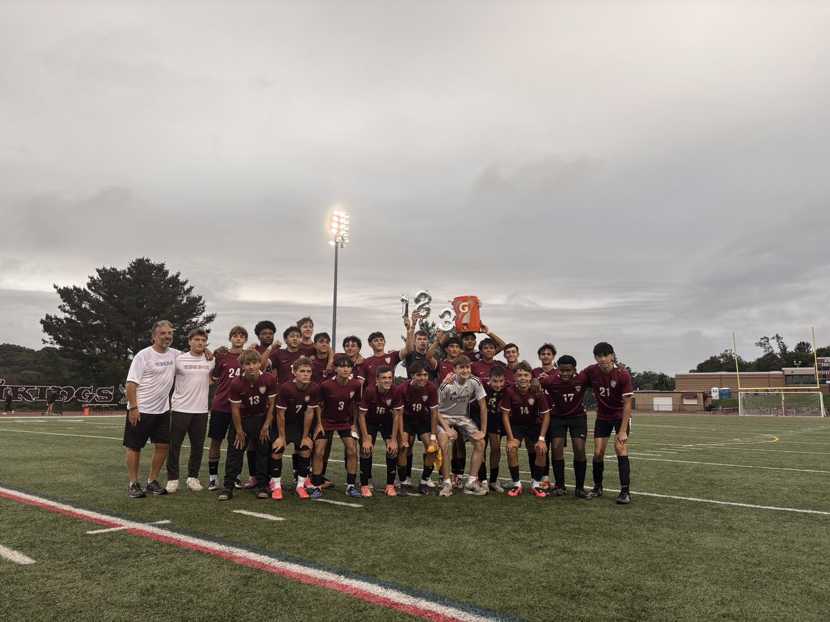 VMHS_Athletics_'s tweet photo. Congrats to our varsity boys soccer team who won 3-1 over Westlake and will now play for the championship this Saturday in the Mt Pleasant Cup and congrats to @San3man who picked up his 183rd win, most in Valhalla Soccer History! https://t.co/hrM0SbZ8lO