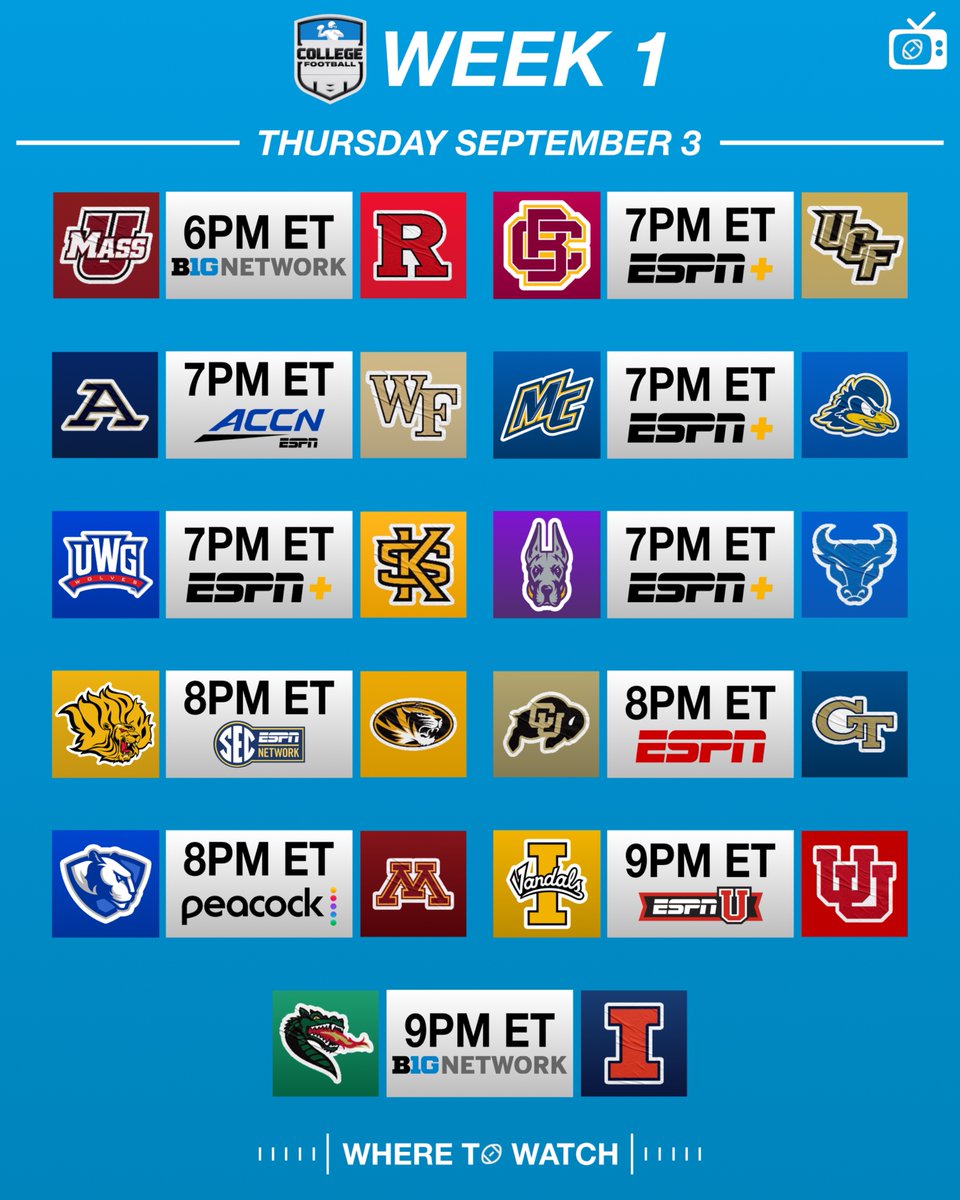 Sports_w2w's tweet photo. Thursday Night College Football 🏈 https://t.co/MoBO1IiTDB