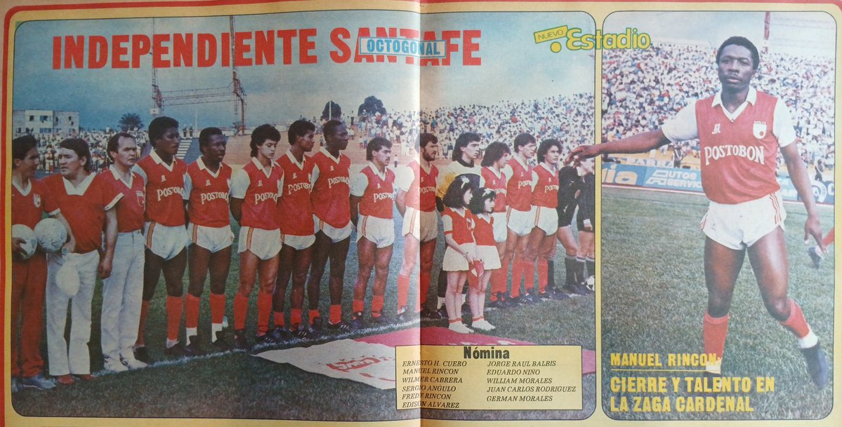jdanilocorrea's tweet photo. Promedio de asistencias del Campeonato Colombiano 1988 (partidos jugados como local):

1. @nacionaloficial 🇳🇬: 25.470 espectadores (27)
2. @MillosFCoficial🏴󠁧󠁢󠁳󠁣󠁴󠁿: 22.157 (27) 
3. @SantaFe🦁: 20.757 (27) 
4. @DIM_Oficial 🇭🇹: 16.551 (20) 
5. @JuniorClubSA🦈: 15.846 (27) 
6. Sporting Club 🐯: 11.364 (20) 
7. @DeportivoCaliCP 🇳🇫: 10.255 (20) 
8. @AmericadeCali 👹: 9.538 (27) 
9. @QuindioOficial ☕️: 8.976 (27) 
10. @DeporPereiraFC 🇲🇰: 8.255 (27) 
11. @ABucaramanga 🐆: 5.760 (20) 
12. @Cucutaoficial 🏹: 5.692 (27) 
13. @cdtolima 🐷: 5.309 (20) 
14. @UnionMagdalena 🌪️: 4.380 (20) 
15. @oncecaldas 🇮🇹: 3.331 (20) 

Partido con mayor asistencia: 51.174 espectadores, Santa Fe 1-1 Millonarios, 9 de octubre de 1988, fecha 26 del Torneo Finalización.

Partido con menor asistencia: 147 espectadores, Unión Magdalena 3-0 Deportes Tolima, 11 de septiembre de 1988, fecha 20 del Torneo Finalización.

Fuentes: El Tiempo (revista Cronómetro), El Colombiano, El Mundo y semanario Nuevo Estadio.