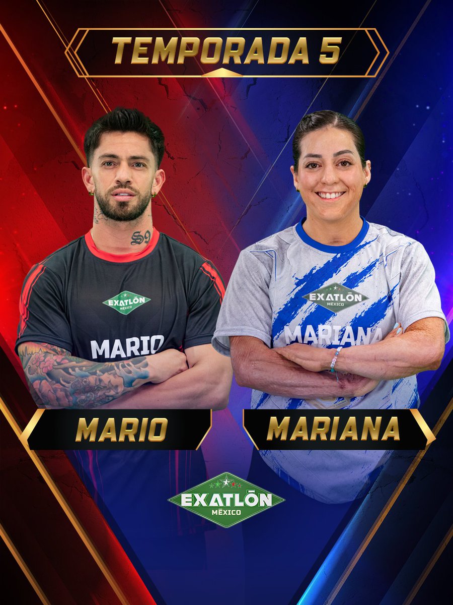 ExatlonMx's tweet photo. Ellos son Mariana y Mario, dignos representantes y leyendas de la temporada 6. 🤩👏🔴🔵 #BatallaColosal

#ExatlónMéxico EN VIVO AHORA 👉 https://t.co/2DzbKfVCjR
Vive todo Exatlón en Disney+ ✨ https://t.co/08lxlJzg2N