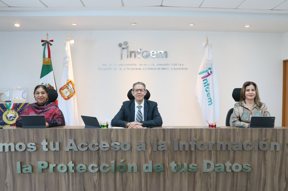 Infoem's tweet photo. El Comisionado Presidente @josemvilchis, condujo la 31ª Sesión Ordinaria del #Pleno del #Infoem; Martínez Vilchis compartió la disposición del instituto respecto al nuevo modelo de transparencia en la entidad; así como para la integración de la comisión de transferencia. https://t.co/BP5qvJwb4s