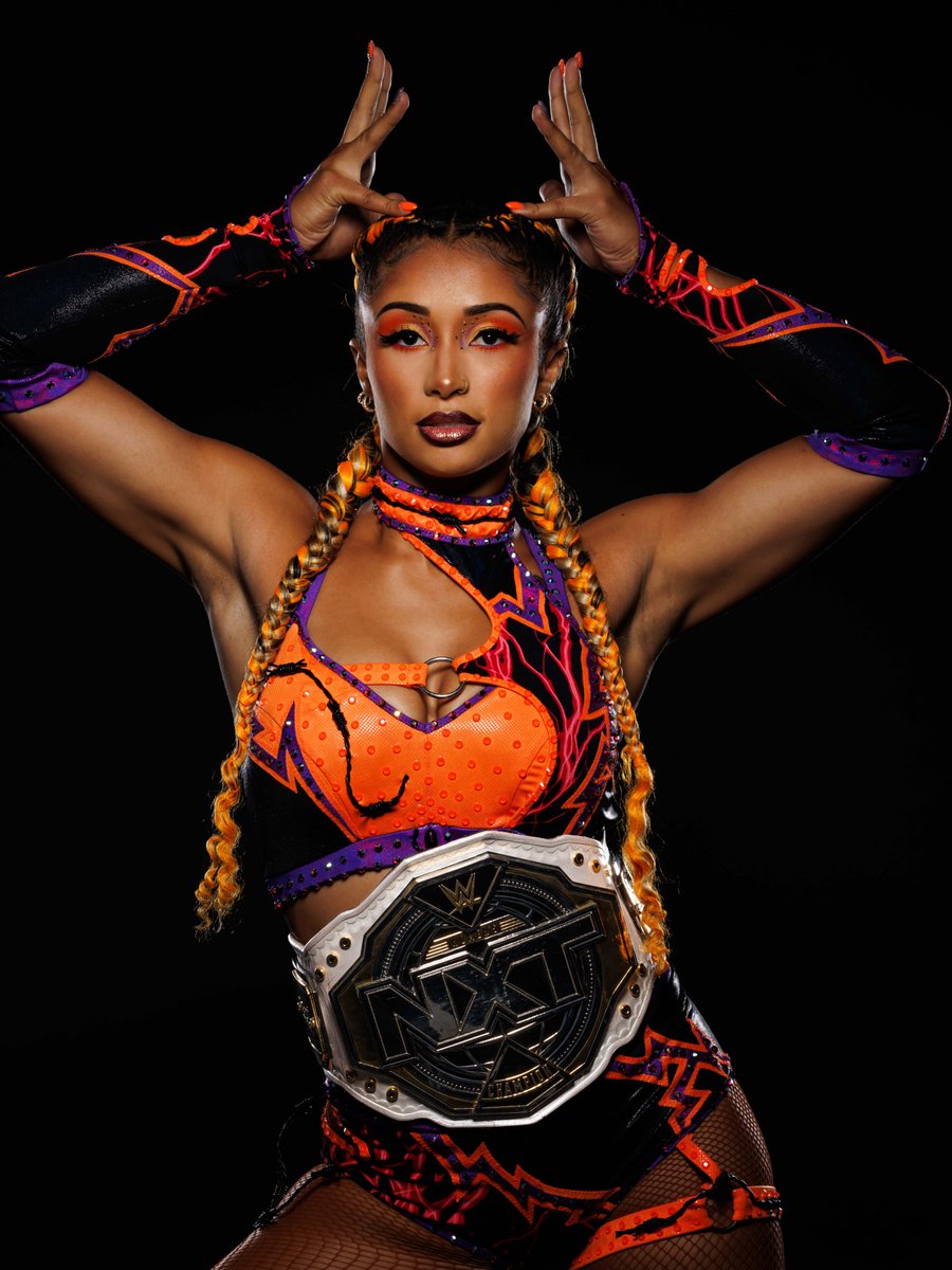 nogimmickgear's tweet photo. CHAMP!!! Congratulations @kelani_wwe !! When every photo is perfect... You post them all!!! See IG for more!
🧡💜🖤💜🧡
#nxt @nxt #wwe @wwe #kelanijordan #thestandout #nxtheatwave https://t.co/s2kL7rGeYp