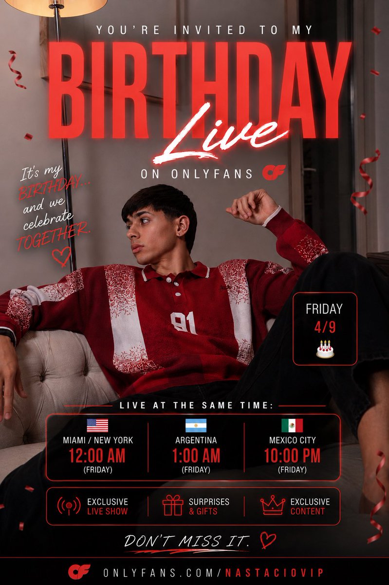 LeolustOF's tweet photo. Live for my birthday🎂❤️🔥
https://t.co/tbMNgNktwA https://t.co/RNFfVjv7XP