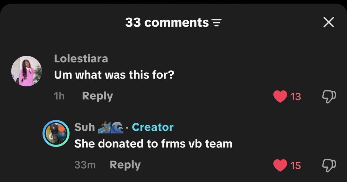 TRY_ONNN's tweet photo. Aniya donated to the FRMS volleyball team, according to a recent comment on TikTok. 

She has always been that girl giving back to her community and spreading positivity🥹 I love me some Aniya!❤️

🔗https://t.co/4RhdTMLxx1 https://t.co/XXV26o2Tzk