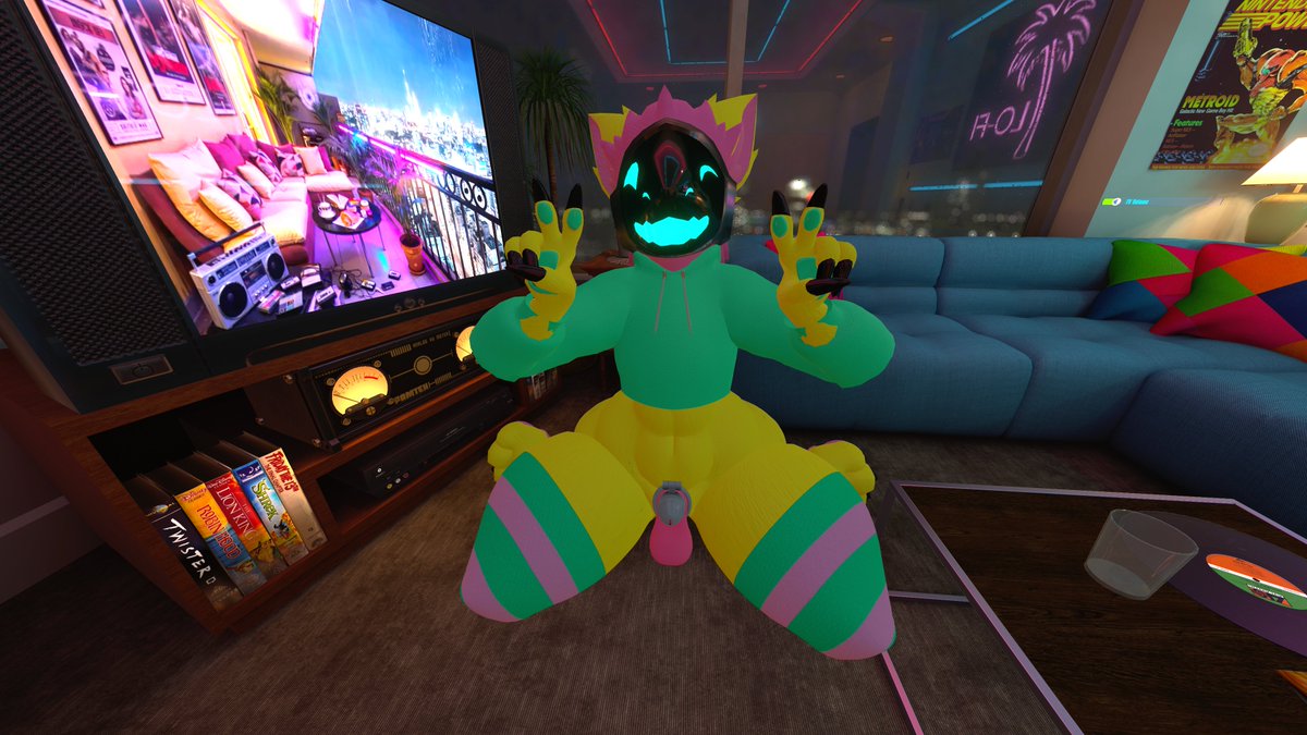 Crusadergamin11's tweet photo. Bayou, doing proot things >w< #protogen #vrchatnsfw #vrchaterp #furry #furryvrc #donut #paws #paw https://t.co/XYG9blgk8G