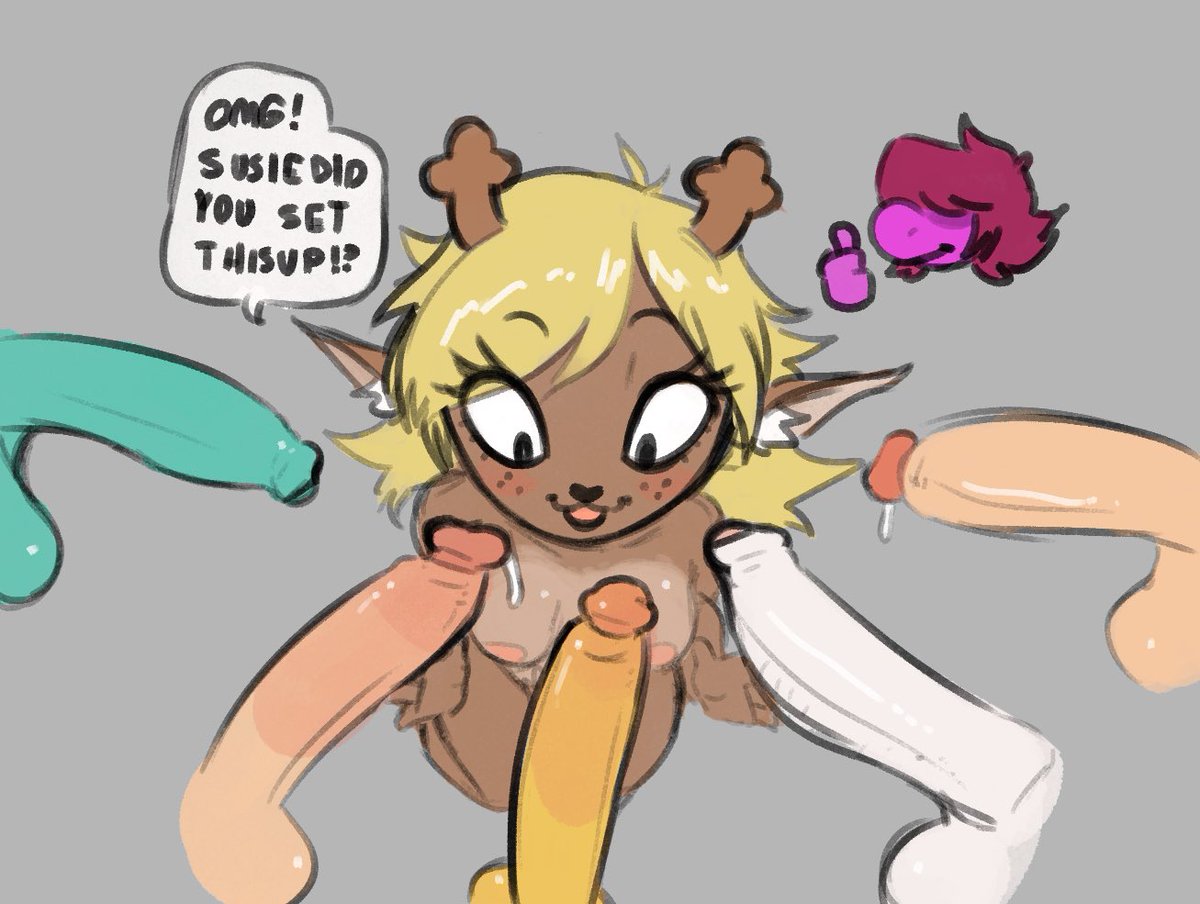 tommiowo's tweet photo. When your bi girlfriend still craves cock now and then so you get some friends together and throw a surprise orgy💜

Maybe Susie should get involved… https://t.co/53negChqIE