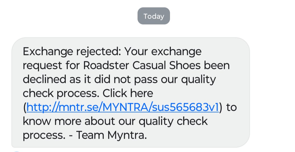 sameerc09022064's tweet photo. @MyntraSupport Shame on you @myntra @MyntraSupport!
Your seller delivered fake shoes instead of Roadster sneakers (Order # 133884855915629727803).
Now your system rejects exchange stating "Quality Check Failed" at 12:22 AM! How can a FAKE item sent by YOU pass YOUR QC? https://t.co/5MtLQcFozY