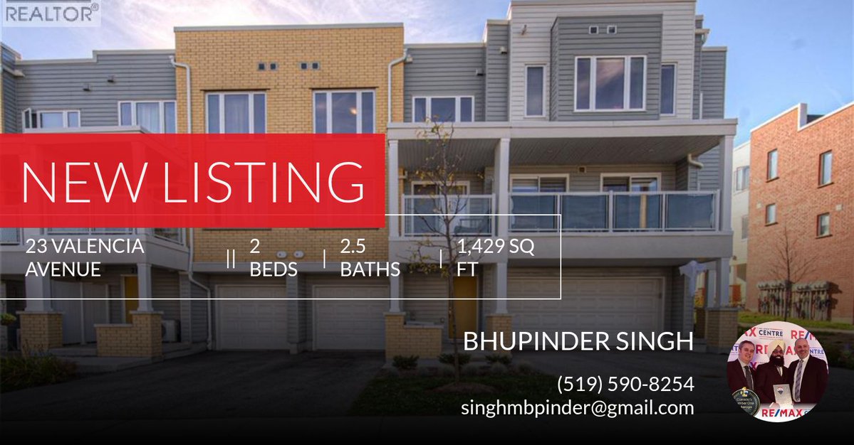 Singh_Bpinder's tweet photo. 📍 New Listing 📍 Take a look at this fantastic new property that just hit the market located at 23 Valencia Avenue in Kitchener. Reach out here or at (519) 590-8254 for more information https://t.co/pVZiVy5IXZ https://t.co/SPH46L51k4