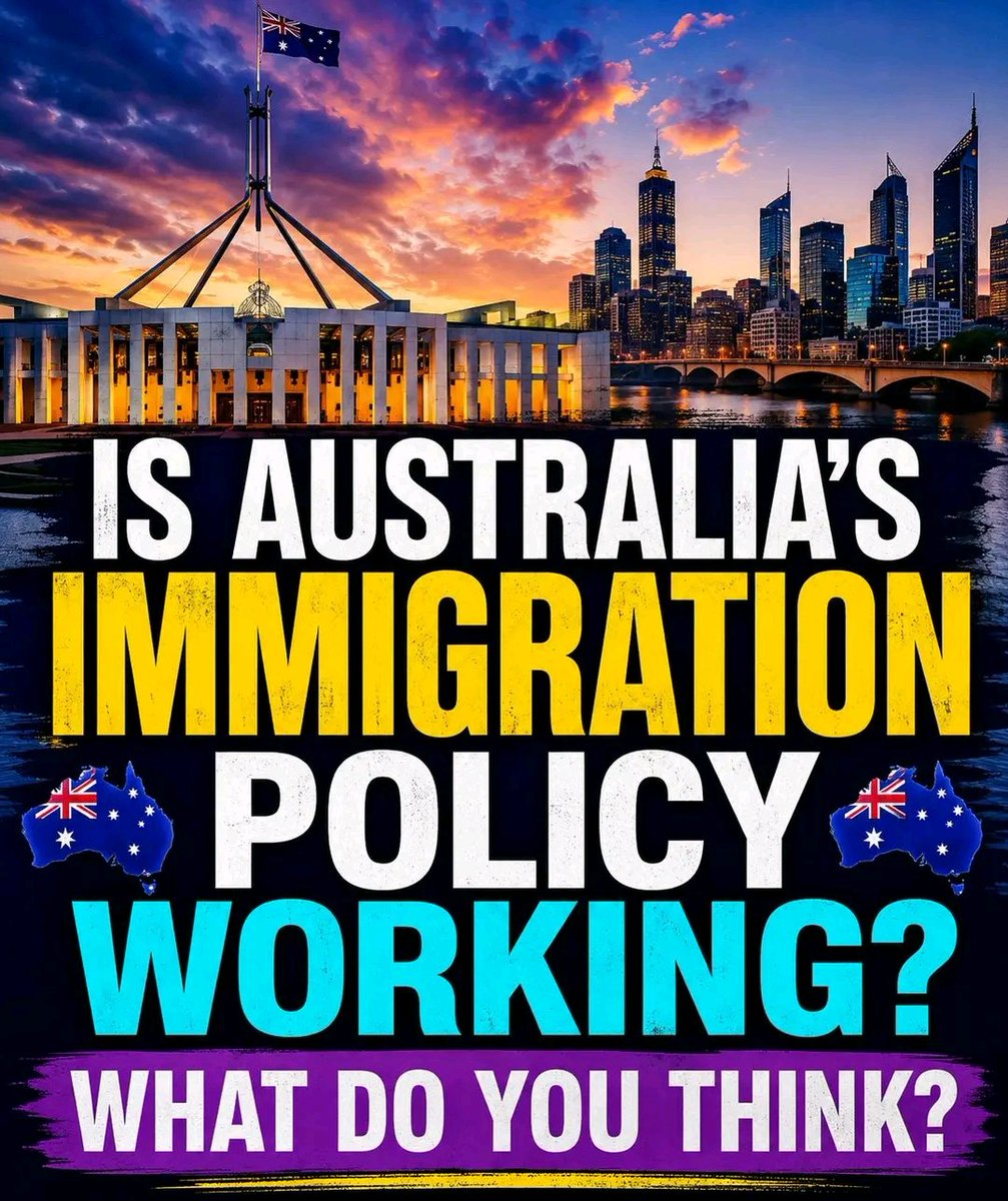 caddiesRod's tweet photo. 🇦🇺 Australia’s immigration policy — is it working?
What do you think? Share your opinion below 👇💬

#Australia #Immigration #AustralianPolitics #Politics #AustraliaNews #YourOpinion https://t.co/1ym7gnT5cF