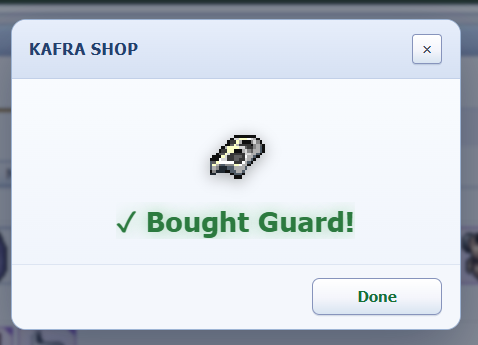 Juxxy76's tweet photo. Just grabbed a Guard in the KAFRA Shop! 🛡️ Loving the little upgrades and progress in @IdleROGame  every purchase makes the adventure feel more rewarding. https://t.co/cNVbfDtoX3
