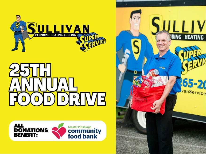 SullivanService's tweet photo. For 25 years, Sullivan Super Service has helped support our Pittsburgh neighbors through our annual food drive benefiting the Greater Pittsburgh Community Food Bank.

Donate food, hygiene essentials or funds, and receive $25 off your next repair! https://t.co/TtRqETDAJa
