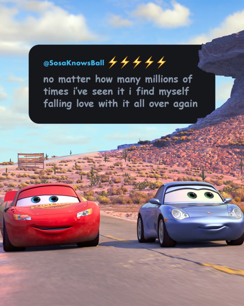 pixarcars's tweet photo. The fans have spoken 🏎️⚡️🏁

Cars races back into theaters today!
#Cars20 https://t.co/bnoqeIKIuW