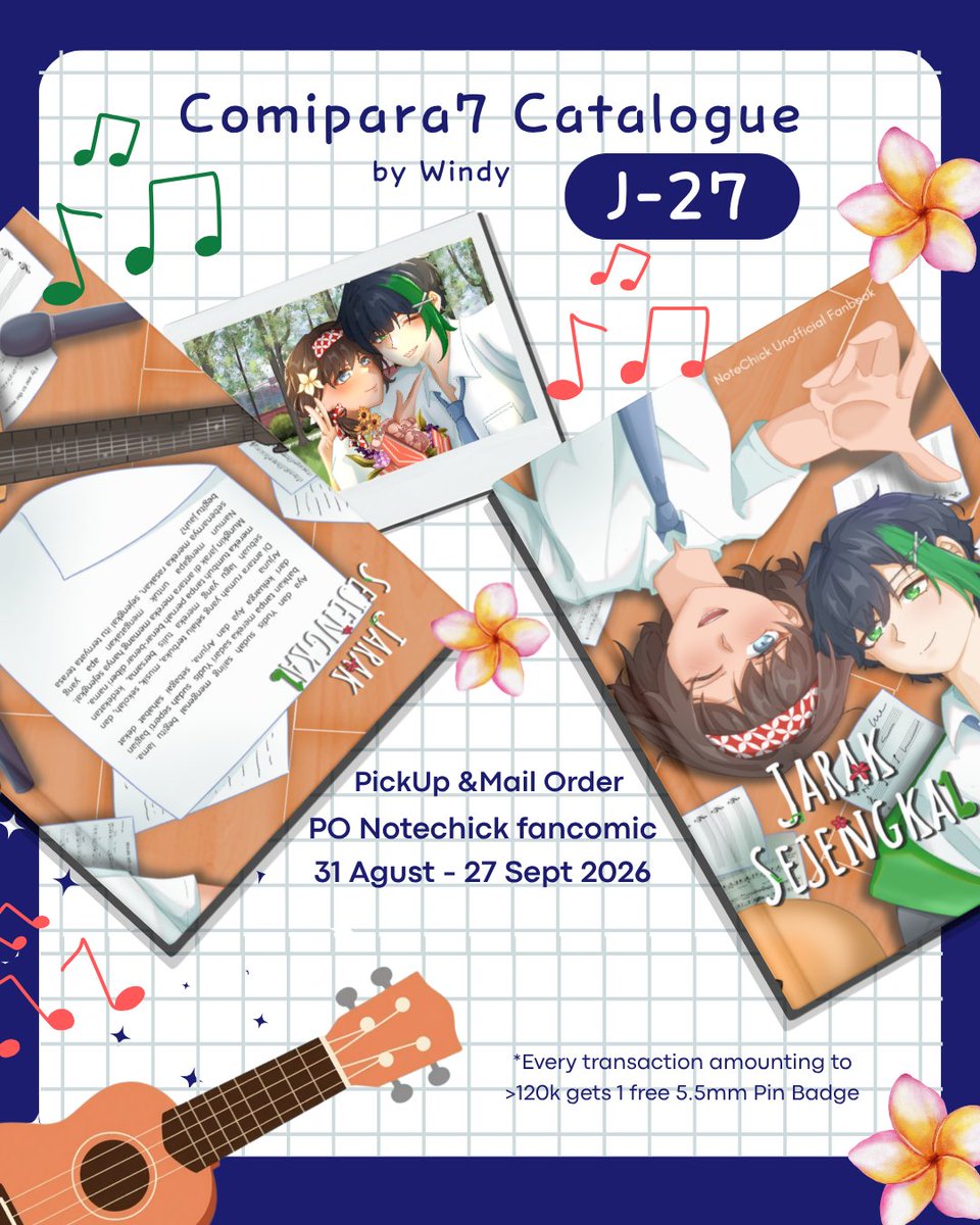 Windy_bloom10's tweet photo. (❤&amp;🔁) are appreciate! 
✨Notechick FanAU Comipara7✨ 
🗓️ 1 Agustus - 27 Sept 2026 🛒 
Pick up &amp; Mail order 🔗 : https://t.co/AYsOtnnALM 

#Comipara7 #cp7 #Comipara #Katalog #comipara2026 #notechick #fanAu https://t.co/o7pw7W2IvU