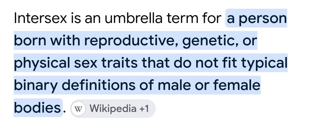 YSadfriend's tweet photo. @W0LFST4R__ @FeddyLesbear No, it doesn't. Because intersex term is a medical condition (Judging by what Google says) https://t.co/gM2vKQ2TbU