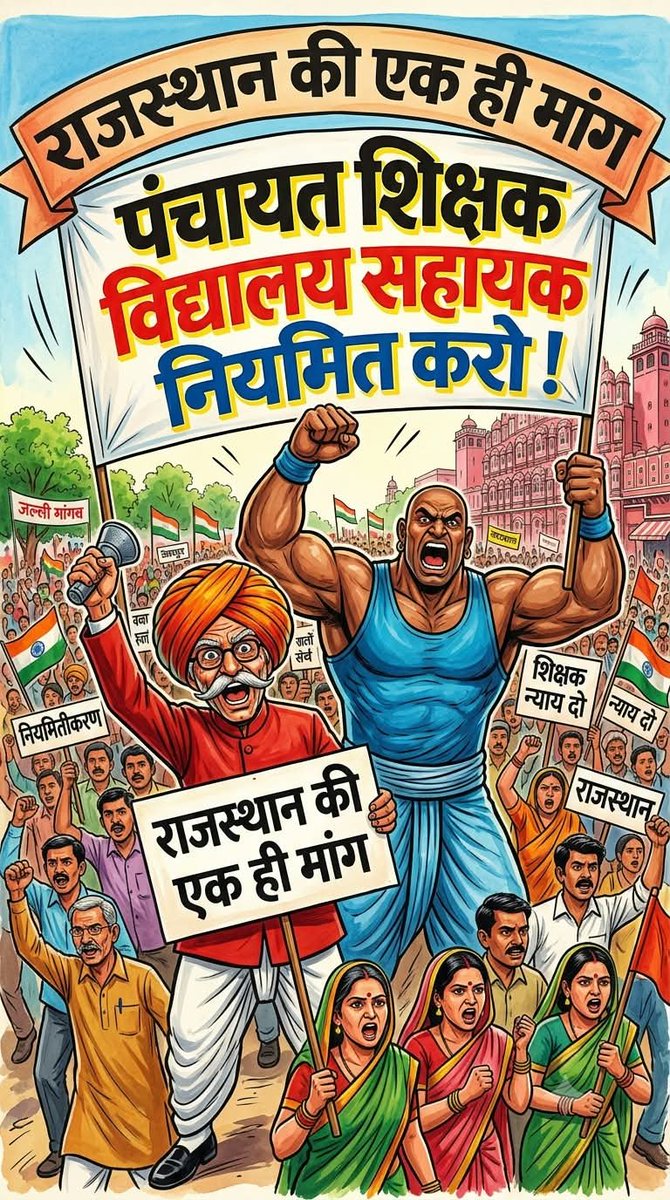 PratapS00857052's tweet photo. बिना किसी विसंगति के सीधे शिक्षा विभाग की मुख्य सेवा में हमारा समायोजन हो। 🏫 @narendramodi @BhajanlalBjp @KumariDiya @ashokgehlot51 @TikaRamJullyINC @DrSatishPoonia @NitinNabin @zeerajasthan_ @GovindDotasra #पं_शिक्षक_वि_सहायक_नियमित_करो  #Regularize_PS_VS https://t.co/c9Ju3dcHef