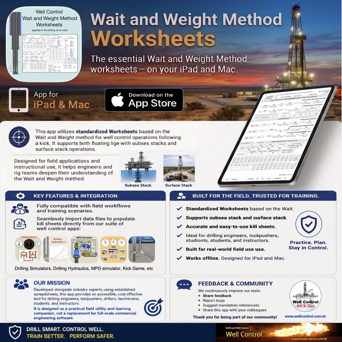wellcontroltech's tweet photo. Well Control - Wait and Weight Method Worksheets - #drilling #oil #gas #wellcontrol #oilfield #apps visit https://t.co/VNuRRv2U8n for Oil &amp; Gas #apps for #iPhone and #iPad https://t.co/iR9BTwQmXm