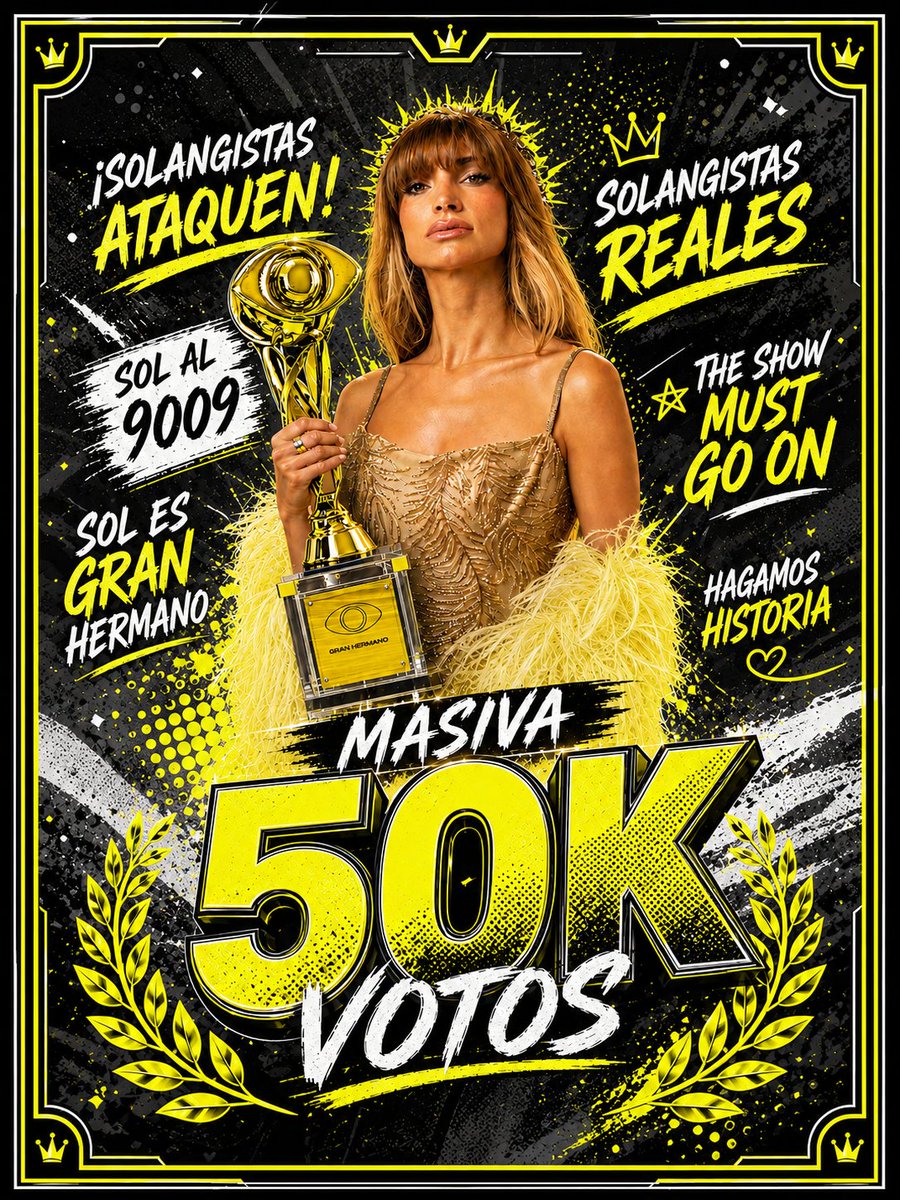 cotyverse's tweet photo. 5° dinámica de votos
SOL AL 9009 🔥🔥

META: 50.000 VOTOS

Comenten sus comprobantes de votos ESPECIFICANDO LA CANTIDAD DE VOTOS EMITIDOS para mayor control

Pueden votar por: https://t.co/mgd49rOSd2 o https://t.co/D0MRoM1QWe
@idkjlyn
#GranHermano https://t.co/U4Vj0Z2skB
