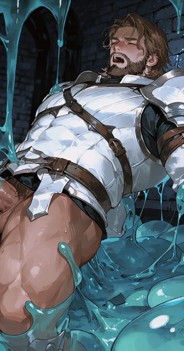 water_male19000's tweet photo. Knight and slime https://t.co/ylsvM3A6X8