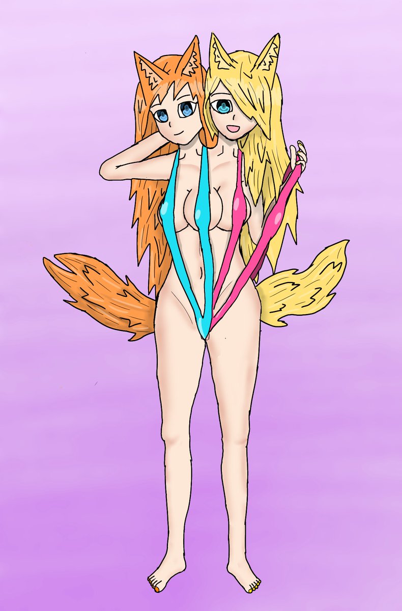 Dual_sword234's tweet photo. Amber and Azura
Amber has the orange hair and Azura is the blonde one
#conjoined #triboob https://t.co/d7pSAiefux