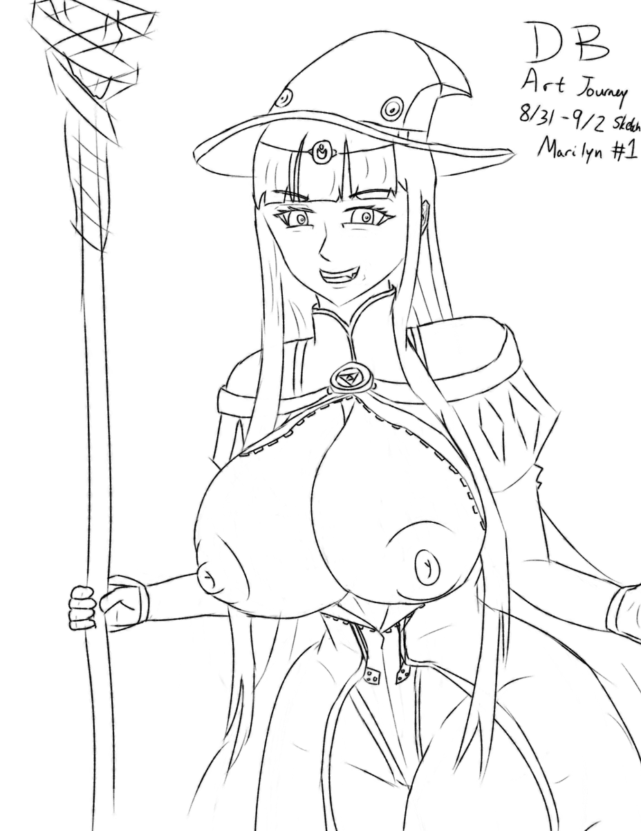 tronmerncutsman's tweet photo. First post featuring new art, here are sketches of Marilyn! Featuring an expansion alt because I just can't say no to growing a chest like this.

I also included a much more modest alt that I sketched up for SFW purposes, lol

Marilyn created by @neromashin001 (so is Tachibana!) https://t.co/gEr26H21gS