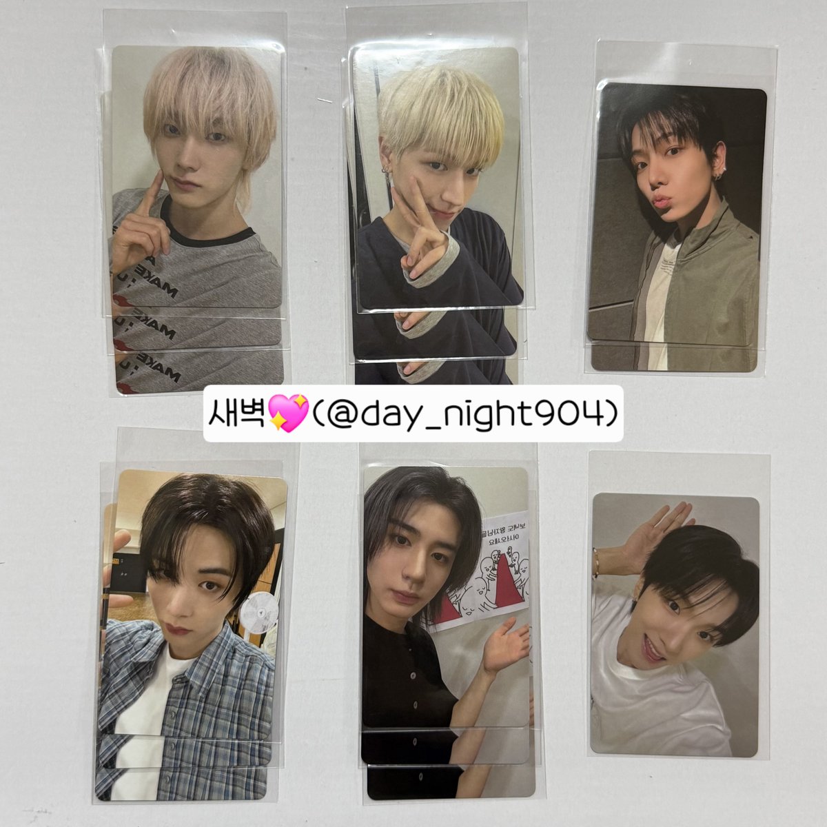 day_night904's tweet photo. 보넥도 낙원2 일본콘 하이터치 포카 분철 양도

성호, 태산 : 13,000원
리우, 이한 : 12,000원

⭕️ 성호1 리우2 태산1 이한2
❌ 명재현 운학

일본 특전 3장 일괄 분철과는 별개로
하이터치 포카 남는 맴버도 양도합니다~
디엠 안 울려서 옾챗으로만 문의 받아요!!
https://t.co/If1v0tFpAG https://t.co/PDUwTfdDjV