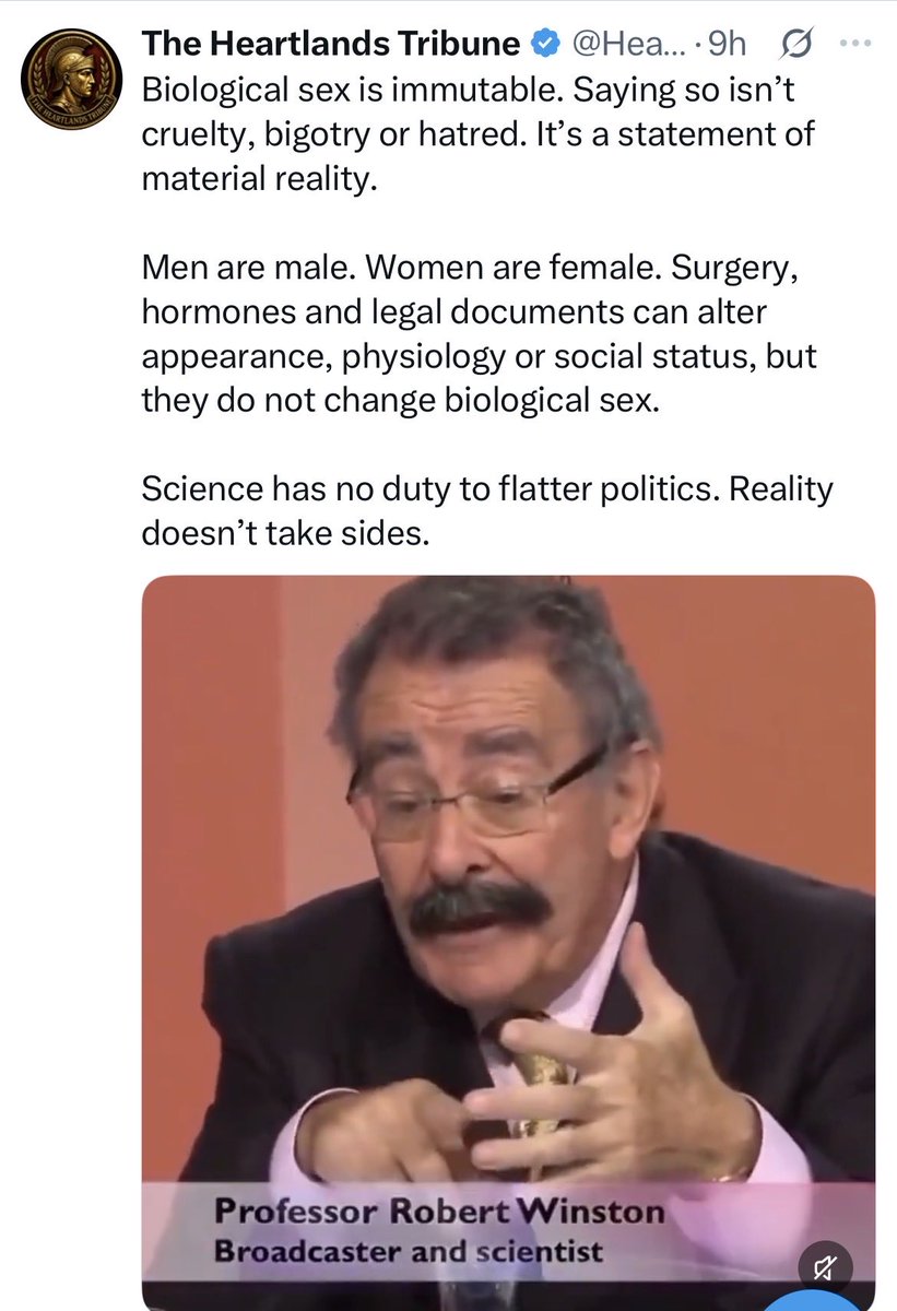 EddieCee8's tweet photo. From the womb to birth and birth to death, a man remains a man and a woman a woman. No one and nothing can change that, and putting this simple fact straight as it is hasn’t harmed anyone. https://t.co/8MTUF7VJsH