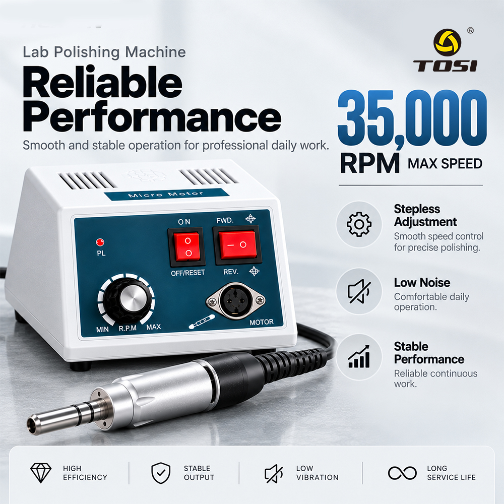 TosiDental's tweet photo. A practical polishing solution for everyday dental lab work.
Designed for smooth operation, flexible handling, and reliable performance across different polishing tasks.
#DentalLab #LabPolishing #DentalEquipment #DentalHandpiece #Dentistry https://t.co/dPMvaKBNcc