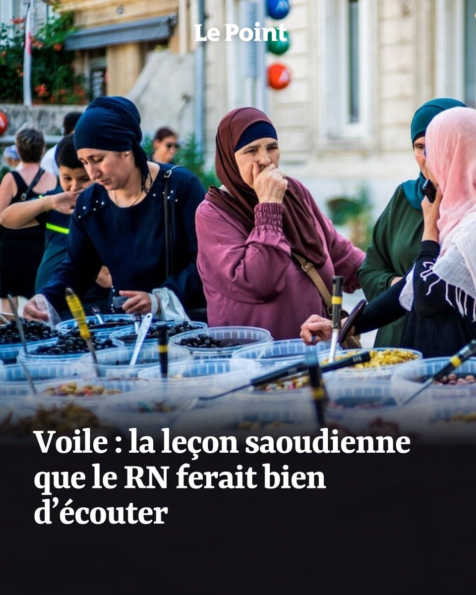 LePoint's tweet photo. L’Arabie saoudite a fait disparaître le voile sans jamais l’interdire : il a suffi de bannir les Frères musulmans. Alors que le RN veut sanctionner le foulard dans l’espace public, l’écrivain franco-syrien Omar Youssef Souleimane prévient : les précédents démontrent qu’il est plus efficace de viser la cause que le vêtement.
🖋️ LA CHRONIQUE de @omarsouleimane
➡️ https://t.co/Yv2MZyQCuP #ARelire