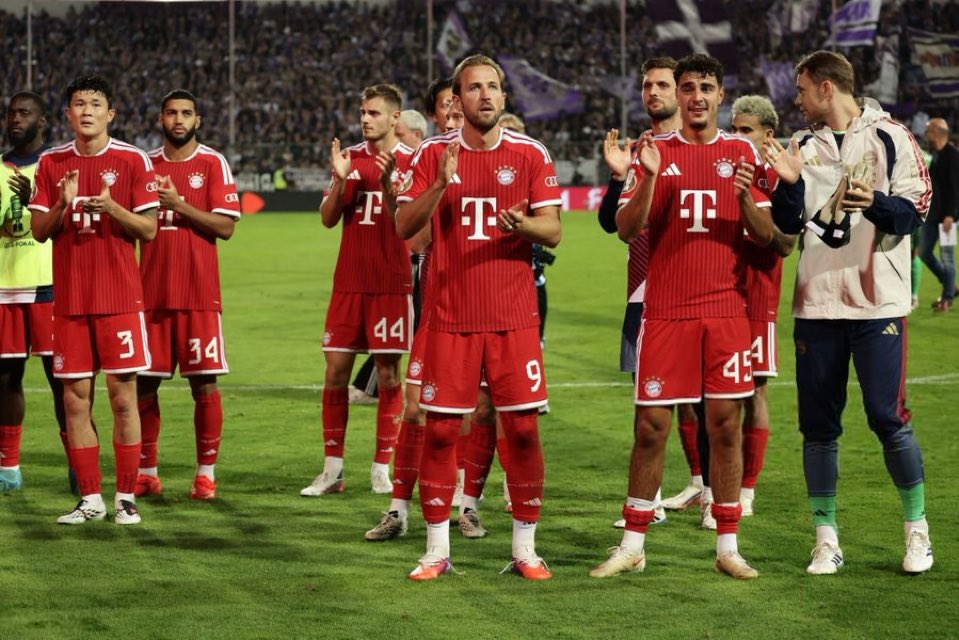 PrediktFootApp's tweet photo. ⏱️ TERMINÉ : LE BAYERN S’IMPOSE 4-1 ! 🔴⚪️

⚽️ Harry Kane ×2
⚽️ Michael Olise
⚽️ Tom Bischof

Victoire tranquille et qualification pour le Bayern. ✅🔥

Kane commence déjà à empiler les buts. 😮‍💨 https://t.co/NxJ983V8ao