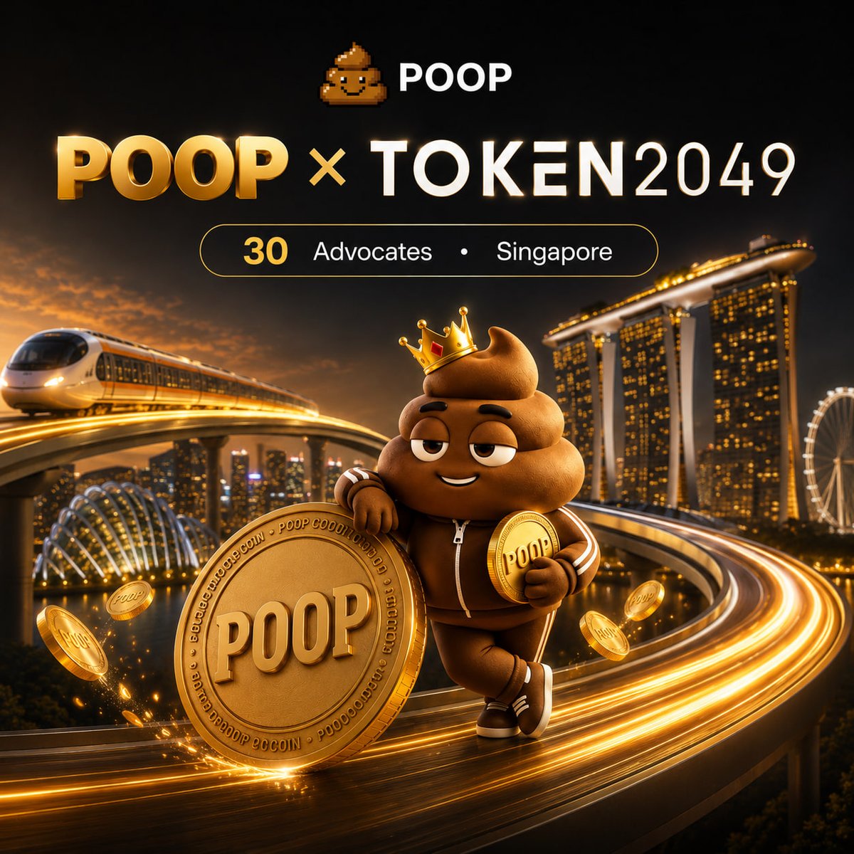 poop_tbc's tweet photo. POOP Goes Global · Singapore · TOKEN2049

Dear Snowball Community Members,
Snowball Protocol Invites 30 Dedicated Community Advocates to Join the World’s Leading Crypto Event！

In October 2026, TOKEN2049 Singapore will bring together leading blockchain projects, top-tier investment institutions, major exchanges, and key industry players from around the world to discuss the latest trends and future narratives shaping the crypto industry.

The Snowball Protocol Team is officially launching the “POOP Goes Global · Singapore · TOKEN2049” Community Advocate Incentive Program.

Under this program, 30 dedicated community advocates will be invited to join us in Singapore. The Snowball Protocol Team will cover their travel, accommodation, and meals throughout the trip, while each selected advocate will additionally receive 7,000 POOP as an allowance.

This is more than just an invitation to one of the world’s leading crypto events. It is also Snowball Protocol’s sincere recognition and appreciation for those who have continued to support and build the ecosystem over the long term.

I. Advocate Benefits

Selected advocates will receive the following benefits:

TOKEN2049 Admission: Official TOKEN2049 admission, fully covered by TBC.

Round-Trip Flights: Round-trip economy-class airfare from major Asian cities to Singapore, covered by the Snowball Protocol Team.
Hotel Accommodation: Standard hotel accommodation throughout the event period, including breakfast.

Meals & Networking Events: Organized working meals and networking dinners throughout the event.

POOP Allowance: Each advocate will receive 7,000 POOP, distributed directly to their personal wallet.

II. Selection Criteria
This program is intended for genuine long-term supporters and builders who have grown alongside the Snowball Protocol ecosystem.

Applicants must meet the following requirement:
Their small cluster must maintain a POOP value exceeding 10,000 USDT for four consecutive weeks.

This requirement is designed to identify advocates who demonstrate sustained value creation, continued participation, and strong long-term commitment to the Snowball ecosystem.

III. Allocation of 30 Seats

The 30 available advocate seats will be allocated as follows:

20 Seats — Performance-Based Selection
Awarded to participants ranked according to their verified performance data after meeting the required threshold for four consecutive weeks.

10 Seats — Outstanding Contribution Selection
Reserved for community advocates who have made exceptional contributions, including but not limited to:
Community governance
Content creation
Early-stage product testing
Community development
Other meaningful contributions to the Snowball ecosystem

These 10 advocates will be selected through a comprehensive evaluation by the Snowball Protocol Team.

IV. Key Dates
Program Launch: September 3, 2026
Registration & Data Verification Deadline: October 1, 24:00 (UTC+8)
Eligibility will be determined based on verified data showing that the participant’s small cluster has maintained the required threshold for four consecutive weeks.

Advocate List Announcement: September 12
Singapore Trip: September 29th to October 3rd
Specific dates, schedules, and travel arrangements will be announced in the final itinerary.

V. How to Apply?
Participants who meet the standard eligibility requirement should confirm that their small cluster has maintained a POOP value exceeding 10,000 USDT for four consecutive weeks.

Please contact your respective cluster leader or send a direct message to the official community administrator and submit your:
Small cluster address
Personal wallet address

The Snowball Protocol Team will complete the data verification process within three business days and provide preliminary feedback.
Final selected advocates will receive an official invitation letter and detailed travel itinerary.

Applicants applying through the Outstanding Contribution Channel should contact the Snowball Protocol Team directly and submit the relevant supporting materials.

VI. A Journey for Those Who Build

The growth of Snowball Protocol would not be possible without every advocate who continues to spread the vision late into the night, remains committed through market volatility, and keeps building even during the most challenging periods.

7,000 POOP is our gesture of appreciation.
TOKEN2049 is the window to the global crypto industry.

And this journey to Singapore is the Snowball Protocol Team’s most sincere commitment to those we call true builders.
Only 30 seats are available.

See you in Singapore.

Snowball Protocol Team
September 2026

——

The Snowball Protocol Team reserves the right of final interpretation of this campaign. For any questions, please contact the official community administrator.