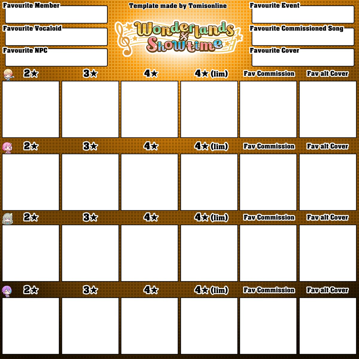Tomisonline_'s tweet photo. PRSK Templates I made, feel free to fill them in!
1/2 https://t.co/PkEM7tA4xl