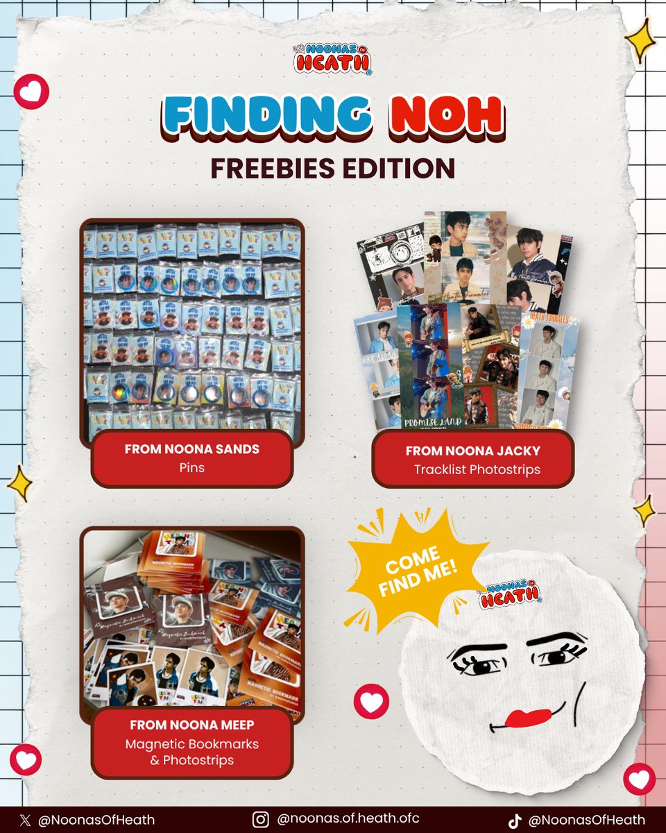 NoonasOfHeath's tweet photo. We’re bringing back a little fan support for our fellow Noonas & Buzzbears as we celebrate Heath’s special day! 🫶🏻 But wait… this time, there’s a TWIST! 👀🔥

Let's bring back FINDING NOONAS—FOR REAAAALLL!!!

Think you can find us? 👀 Want a chance to score NOH freebies? 🎁 Then keep your eyes open and stay alert at HEATH’S TIME! 🫶🏻💙

Stay tuned for the announcement! Don’t say we didn’t warn you, noonas! 😏 🤫

#HEATHSTIME #HEATHJORNALES #NoonasOfHeath