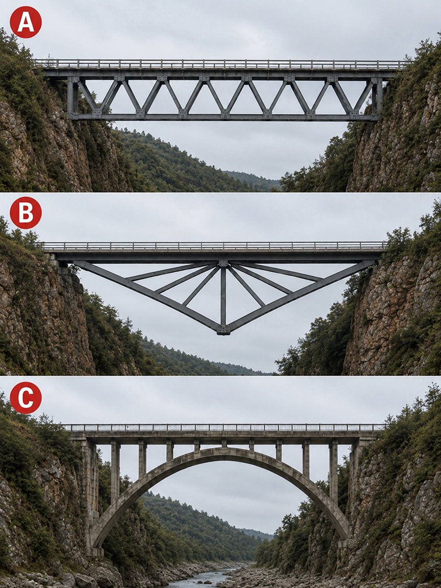 Eshly786's tweet photo. Which structural design of bridge is more stronger and safe?? 
Can you tell me? https://t.co/0e8HtjeB63