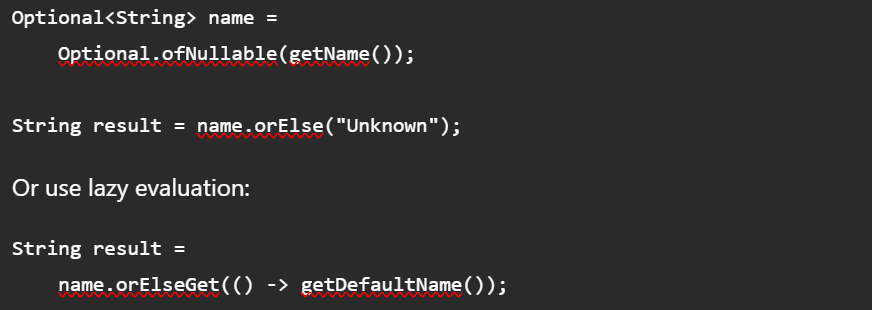 ayshriv's tweet photo. Java 8 introduced Optional to make null-handling more explicit.

Know the difference:

orElse() -> value is evaluated immediately

orElseGet() -> Supplier is evaluated when needed

#Java #Java8 #Optional #BackendDevelopment #Coding https://t.co/dujGqCW3gB