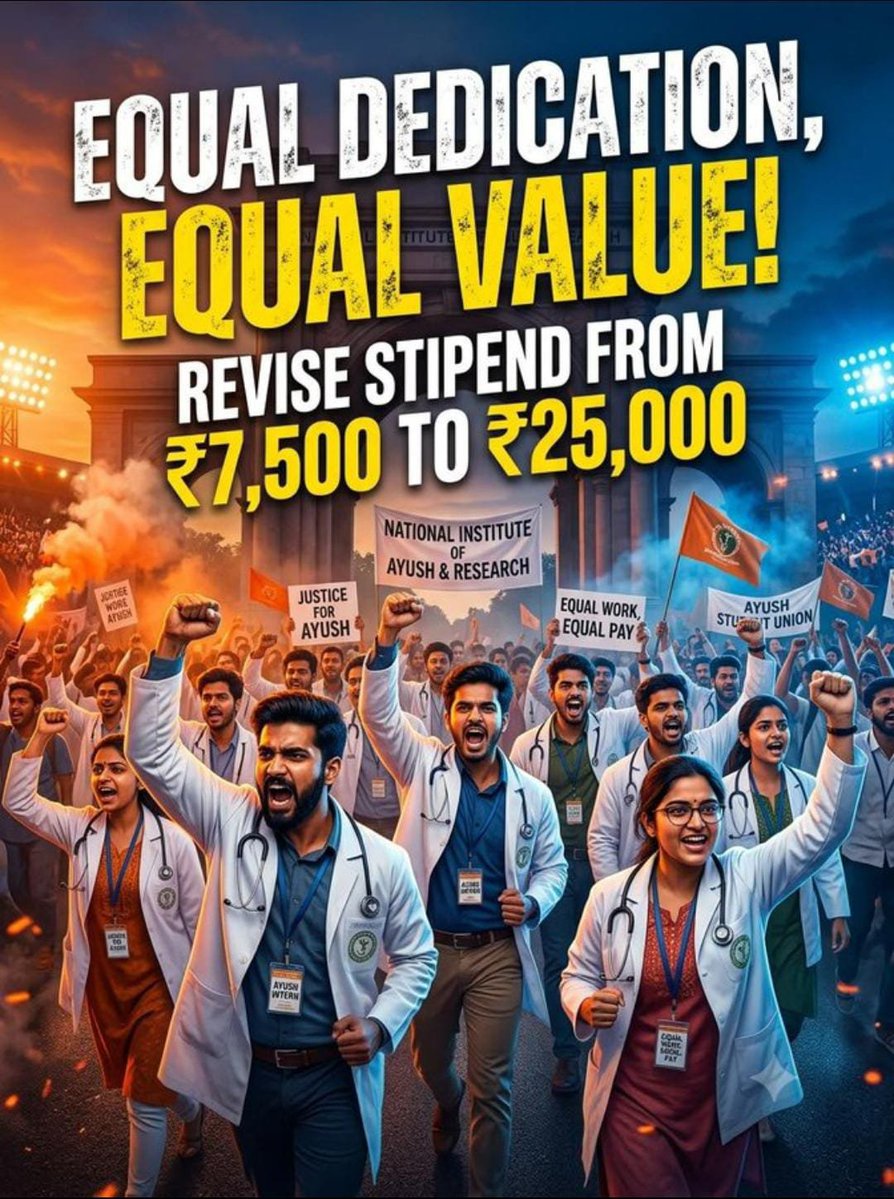 imAnkitAgr's tweet photo. माननीय मुख्यमंत्री जी, AYUSH Interns की आवाज़ सुनिए। ₹7,500 से ₹25,000 stipend व���द्धि पर सकारात्मक निर्णय की अपेक्षा है।
@ayushupdept
@dayalugurubjp @SureshKKhanna @CMOfficeUP
@upayushdept @moayush
#25kforAYUSH
#hikeAYUSHstipend
#AYUSHInternsUP 
@myogiadityanath @myogioffice https://t.co/8RIbLm8Kho