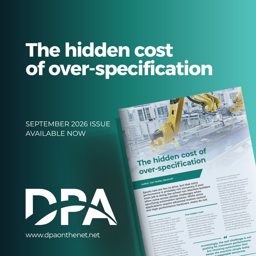 DPAONTHENET's tweet photo. In our September issue, Karl Walker of @beckhoff  explains why right-sizing automation can reduce costs and provide a stronger foundation for future growth for machine builders: 

🔗 https://t.co/4JylhADZ0B https://t.co/ClXafx2GXY