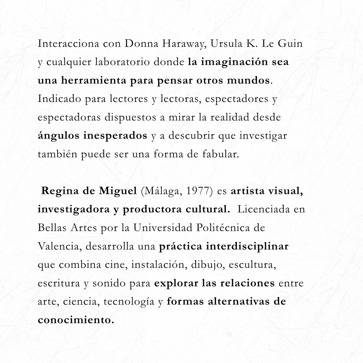 Culturalh_'s tweet photo. Regina de Miguel llega a la segunda edición de CULTUR_ALH que tendrá lugar del 21 al 27 de septiembre en Granada. 

La artista se suma al Festival Internacional de Arte, Literatura y Humanidades. https://t.co/ppnnmweXve