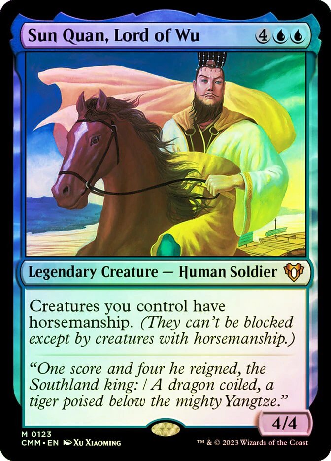 Seth6844's tweet photo. Does anybody even run Horsemanship? I don't know whether he is cool or completely useless. #mtg #magicthegathering #nerdcore 🤓 🤓 🤓 🤓 https://t.co/f1LYwP7uPg
