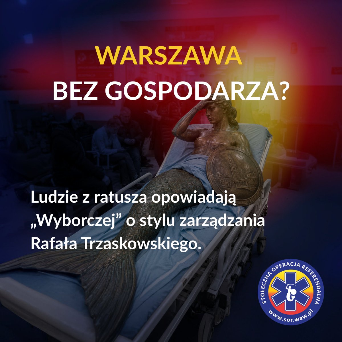 SORwaw's tweet photo. Warszawa bez gospodarza?

Ludzie znający ratusz od środka opowiadają „Wyborczej” o stylu zarządzania Rafała Trzaskowskiego.

Prezydent zna miejskie projekty i potrafi szczegółowo o nich opowiadać. Jednocześnie rozmówcy zarzucają mu brak codziennego zainteresowania tym, co dzieje się w dzielnicach, inwestycjach i samym urzędzie.

Padają też znacznie mocniejsze słowa:

„Nie mamy lidera, nie wiemy, po co pracujemy, nie organizujemy burz mózgów, działamy od kryzysu do kryzysu, prezydent jest nieobecny”.

Według artykułu część problemów i kontrowersyjnych tematów ma być filtrowana, zanim dotrze do prezydenta. Urzędnicy mówią też o braku nowych pomysłów, sposobie wydawania pieniędzy i nadzorze nad dużymi inwestycjami.

Warszawa potrzebuje gospodarza. Prezydent powinien wiedzieć, co dzieje się w dzielnicach, pilnować najważniejszych inwestycji i brać odpowiedzialność za kierunek, w którym zmierza miasto.

Czy Rafał Trzaskowski jest takim gospodarzem? Niech ocenią to Warszawiacy w referendum.

Artykuł „Wyborczej”: https://t.co/Ljux9fJJJz

📍 Aktualne punkty zbiórek: https://t.co/owsbkHwCBz

#SORwaw #ReferendumWarszawa #Warszawa #OdwołaćTrzaskowskiego #TrzaskPrask