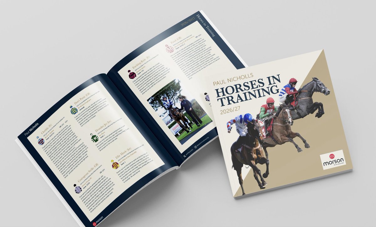 PFNicholls's tweet photo. 🏇 WIN A SIGNED COPY OF OUR NEW HORSES IN TRAINING BROCHURE 🏇
The new National Hunt season is nearly upon us and our latest Horses in Training brochure has arrived!
We are giving one lucky racing fan the chance to win a signed copy of the new brochure from Paul Nicholls Racing.
 
HOW TO ENTER
❤️Like this post
🐎 Follow @PFNicholls 
🐎 Tag a fellow racing fan in the comments
Already following us? You’re already one step ahead — just make sure you’ve completed the other requirements.
 
Once the competition closes, all eligible entries will be placed into one draw and one winner will be selected at random by a member of the Paul Nicholls Racing team at Ditcheat. We will film the draw and announce the winner on our social channels.
📅 Competition closes: Midnight 6th September 2026
🏆 Winner announced: 7th September 2026
Good luck 🍀
UK entrants only. Entrants must be 18 or over. This promotion is not sponsored, endorsed, administered by, or associated with Instagram, Facebook, Meta or X. No purchase necessary. Please note we would NEVER ask you to follow a link to enter personal details.  If you receive a message claiming to be us, please double check the sender.