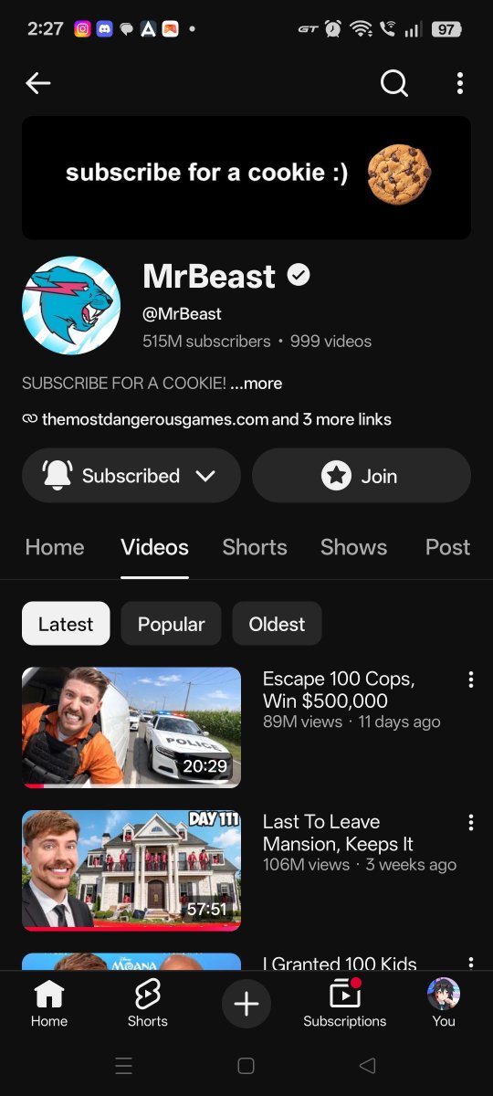 FireLegen's tweet photo. @MrBeast is only 1 video away in hitting 1,000 YOUTUBE videos 🥶 🥶🔥🔥🔥 https://t.co/U78iZuubgO