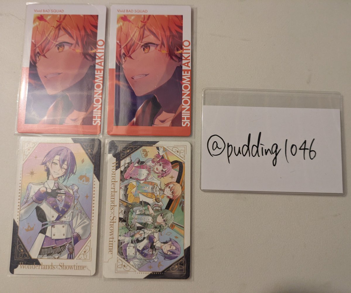 pudding1046's tweet photo. @yuna_mrsk こんばんは。
お世話になっております。
当方画像1を所持しております。画像2、3に💕を付けたもの1点ずつの合計4:4で交換していただきたいのですが、可能でしょうか？(画像2がエピカ同士、画像3がグリカ⇆特典での交換で考えております。)ご検討のほどよろしくお願いいたします。 https://t.co/B6hFPU4kxo