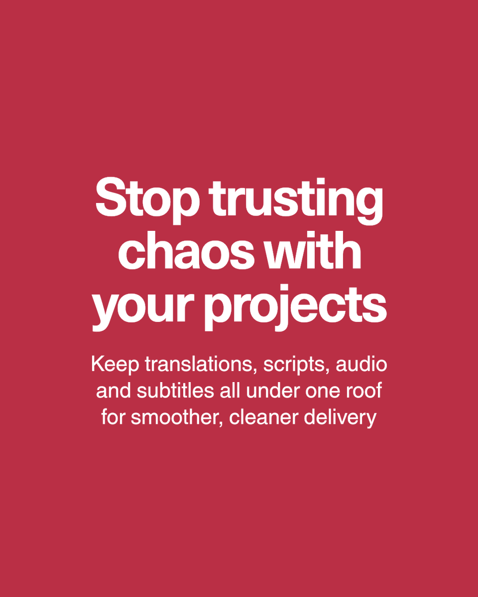 2002Studios_Ltd's tweet photo. Too many vendors?

One in-house team keeps multilingual projects moving. No hand-off chaos, no lost context, no gaps.

Reply if you want the calmer way.

Follow our page today! #localization #subtitling #content #creation #elearning https://t.co/nqP59XoLbY