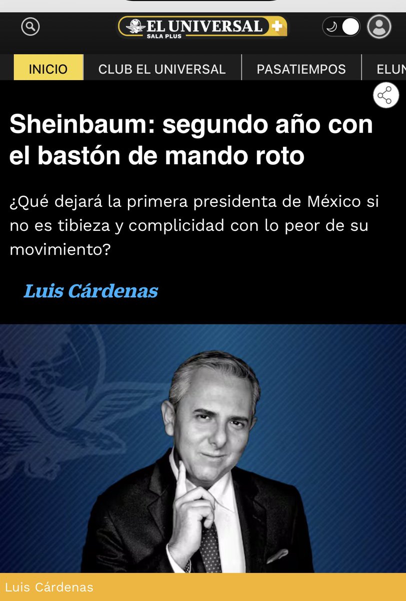 LuisCardenasMx's tweet photo. Sheinbaum: segundo año con el bastón de mando roto.

El promedio de las encuestas coloca la aprobación de la presidenta entre 67 y 71 por ciento al llegar a su Segundo Informe. 

Dos años y el número apenas se mueve.

Según “las encuestas”, a Sheinbaum no le pega que una fiscalía de Nueva York acuse formalmente a un gobernador de Morena y a otros nueve funcionarios de trabajar para el cártel; ni que Estados Unidos le quite la visa al hijo de López Obrador y a decenas de funcionarios mexicanos, en una clara muestra de desconfianza hacia México; ni que se agudice la violencia en varios estados; ni que siga creciendo la tragedia de los desaparecidos, a la par del desdén del gobierno hacia las madres buscadoras; ni que la extorsión se haya convertido en un lugar común en la vida de los mexicanos; ni que la economía se estanque; ni que el país pierda inversión. A la presidenta no le afecta nada, según “las encuestas”.

¿Pero, de qué sirve un termómetro cuando no te mide la fiebre que te enferma?

Y si no es verdad eso de que los asesores ganan comisiones inconfesables por publicar resultados convenientes, entonces, ¿qué otra cosa ganan esos flamantes y premiados consultores de comunicación en Palacio Nacional promoviendo un mensaje que cada vez menos gente compra porque cada vez menos gente cree?

Porque la cosa no para en las encuestas, la verdad es que la presidenta ha perdido control en casi todos los frentes.

En el político se le rebela el lopezobradorismo más rancio y cuestionado por sus presuntos vínculos con el narco. 

En lo electoral, la presidenta es rehén de los caprichos del Verde y del PT, que amagan con romper alianzas y dinamitar la elección en varios estados clave del país.

En lo económico, vive un estancamiento que comienza a sentirse en los bolsillos, un endeudamiento que crece a la par que crece la desconfianza para invertir en el país.
En seguridad, el país es un hervidero de tragedias y aberraciones brutales: desde coches bomba hasta fosas clandestinas.

Y en la narrativa, el gobierno sabe que, a pesar de su red de propagandistas, bots y paleros de YouTube, tiene perdida buena parte de la conversación real y orgánica en las redes sociales que consumen millones de mexicanos y que apenas les alcanza para conservar espacios cómodos en algunos medios tradicionales y, por supuesto, en “las encuestas”: un espejito de fantasías para evitar que decaiga la moral.

La presidenta llega a su Segundo Informe con el bastón de mando roto y la brújula de su legado extraviada. ¿Qué dejará la primera presidenta de México si no es tibieza y complicidad con lo peor de su movimiento?, 

¿Cuál será la obra insigne por la que se le recuerde?, ¿Qué logro marcará su nombre en la historia?

De entrada, faltan 277 días para la elección de 2027, que se antoja no solamente polarizada, sino marcada por un régimen dispuesto a aferrarse con todo al poder acumulado.

Ya vimos que es capaz hasta de usar al narco para ganar elecciones.

De Colofón.- Ahora resulta que los programas sociales no se pagan con impuestos, sino que son producto de la “austeridad republicana” de AMLO. Quizá a la senadora Malú Micher no se le dan bien los números porque es más fácil vivir del dinero público que generan los contribuyentes del sector privado.
Casi 60 de cada 100 pesos que gasta el gobierno provienen de los impuestos, el resto proviene en su mayoría de deuda. El dinero no aparece por arte de magia o por decreto mesiánico.
Y la “austeridad” de AMLO fue otro invento que roza en la mentira, su gobierno terminó gastando mucho más: en 2018 el gasto neto ejercido con respecto al PIB era de 23% y para el cierre en 2024 fue de más de 27%, concretamente un 4% más.
 
Y lo peor de todo es que ese dinero se va en pagar sueldos como el de la Senadora y otros peores.