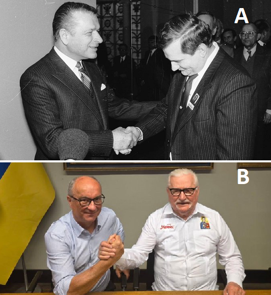 Vito82488734's tweet photo. A - TW Bolek obala komunę
B - TW Bolek z obaloną komuną https://t.co/SU5oem5ARh