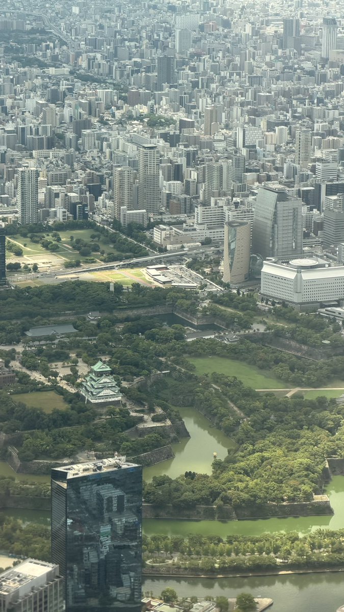 anyangpig's tweet photo. 上空からみた大阪城 https://t.co/gcRIXvcLcm