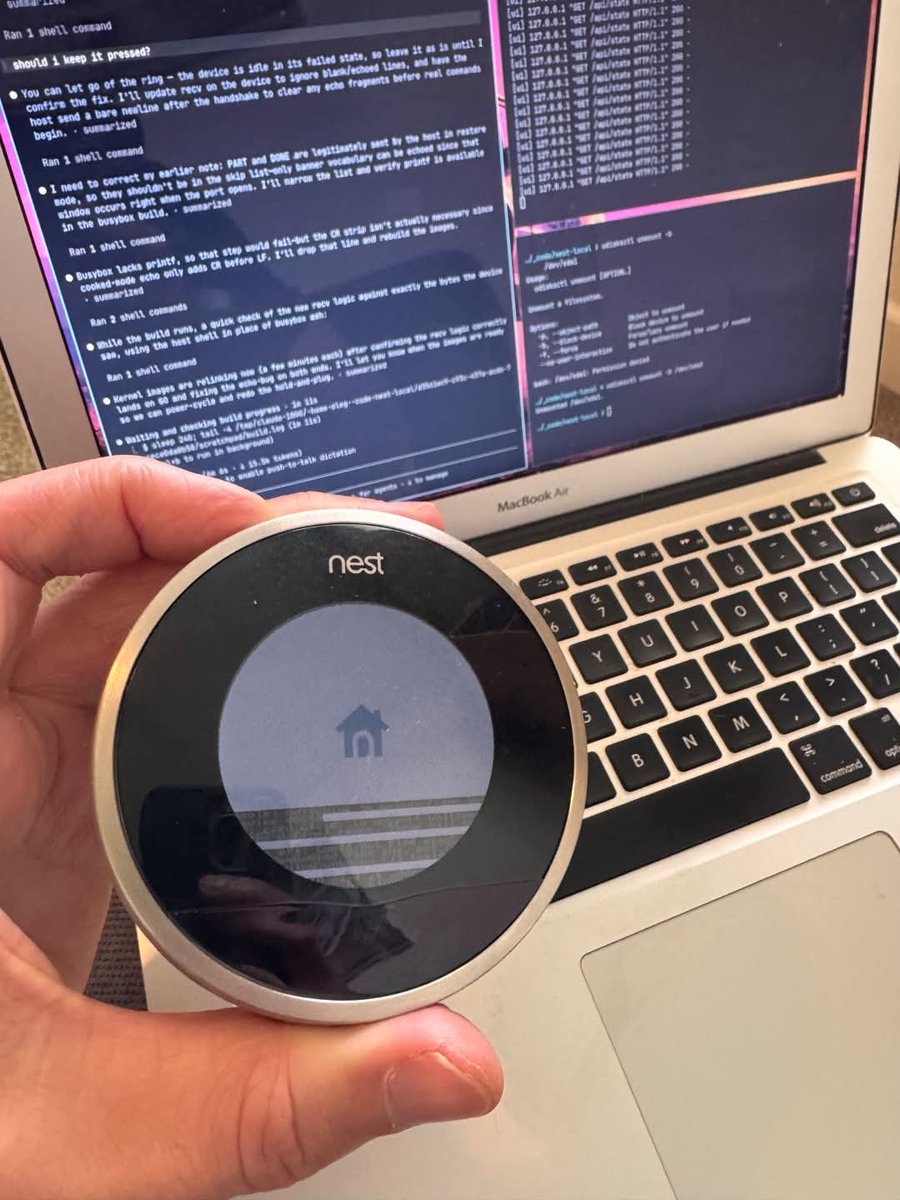 Turist's tweet photo. Put Fable 5.1 to work on the old Nest - Google discontinued in 2025. Let’s see if I can connect and manage it from my linux box https://t.co/A28p7EKH05