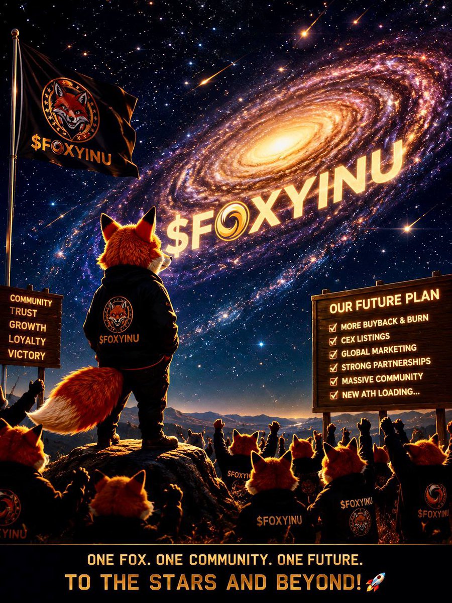 FOXYINU_SOL's tweet photo. 🌌🦊 The future is looking BRIGHT for $FOXYINU!

The trenches are united, building, believing, and dreaming bigger than ever. 🚀

🔥 More building
🔥 Bigger plans
🔥 Stronger community
🔥 New ATH loading…

One community. One future. 🦊🚀

#FOXYINU #Solana #Memecoin #Crypto https://t.co/YGPI0tWwFH