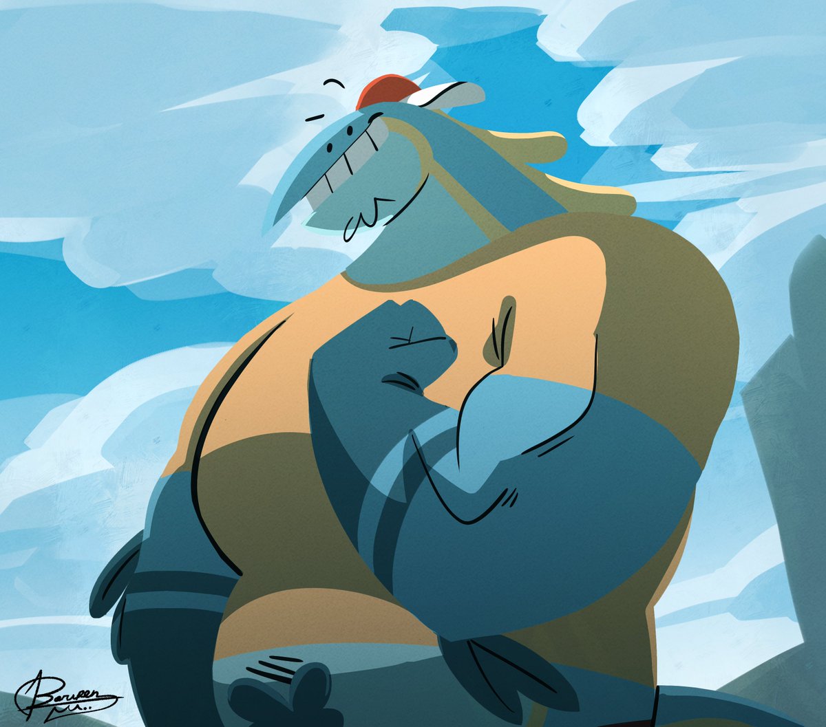 BoruIDK's tweet photo. hawk says: happy biceptember ;) https://t.co/eVD4LaI0AQ
