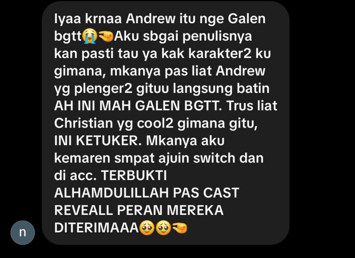 itsmft_'s tweet photo. soal video Marsha yang dirangkul sama Andrew, video itu pas lagi TES CAM, di mana saat itu peran ARHEZ diperankan oleh ANDREW, BUKAN OLEH CHRISTIAN. dirubah h-2 cast reveal dari Andrew ke Christian. https://t.co/s3xJujEG6P